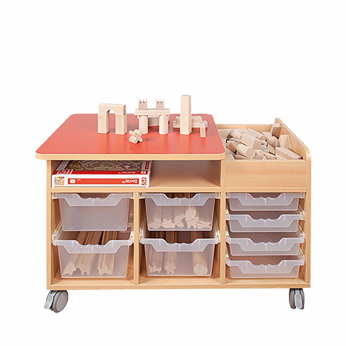 Bau- und Konstruktionswagen, Linoleumbelag in 6 Farben